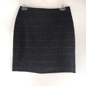 Banana Republic wool windowpane skirt